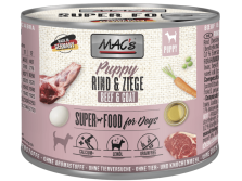 MAC`s Puppy Rind & Ziege Hundefutter nass für heranwachsende Hunde