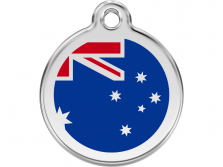 Red Dingo Hundemarke Australische Flagge mit individueller Gravur