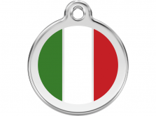 Red Dingo Hundemarke Italienische Flagge mit Wunschgravur