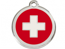 Red Dingo Hundemarke Schweizer Kreuz mit individueller Gravur