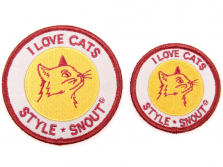 StyleSnout® Patch it Sticker I LOVE CATS für Hundegeschirr